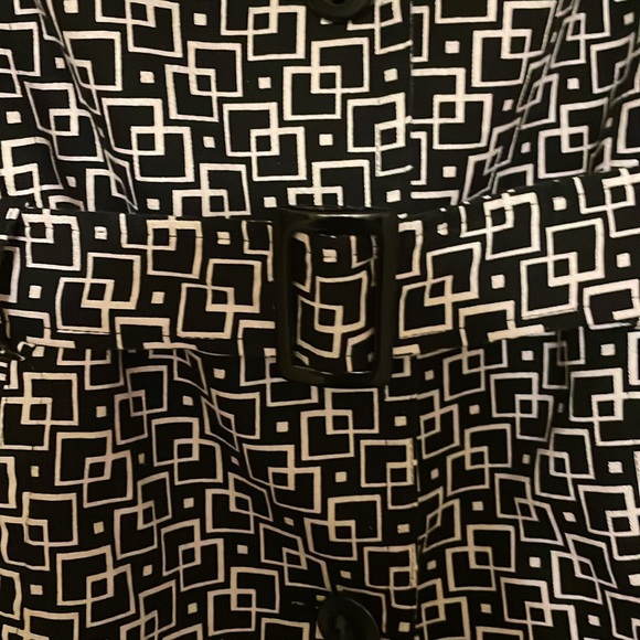 Style & Co black and white geometric pattern pea coat - Picture 5 of 5